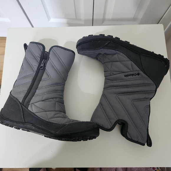 Columbia Minx III Winter Boots Women Youth Sz 6 Gray Waterproof Insulated Snow - Picture 16 of 16
